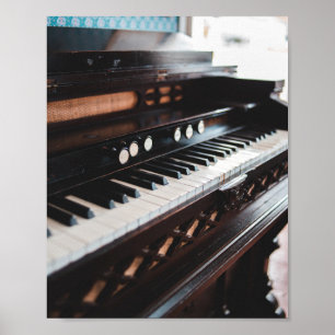 Cute Piano Design Poster