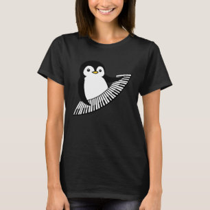 Cute Piano Penguin T-Shirt