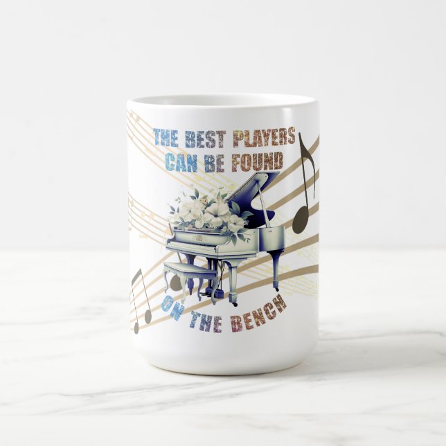 Cute Piano Players Bench Quote Coffee Mug (Center)