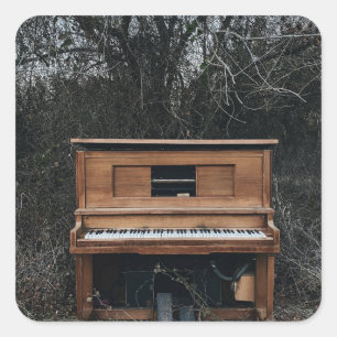 Cute Piano Square Sticker