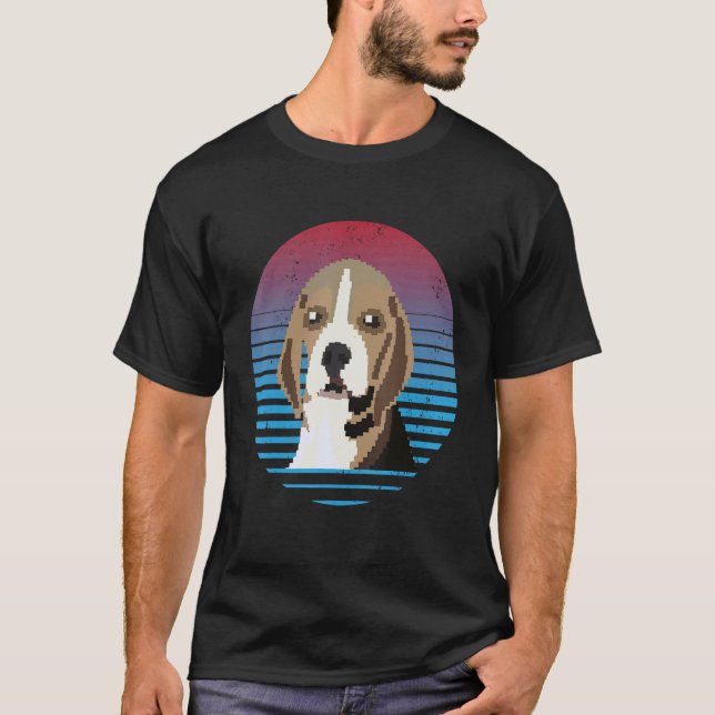 Cute Picker Pixel Dog For Man Women Boy And Girl T-Shirt (Front)