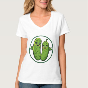 Cute Pickle Couple Funny Kawaii Pickles T-Shirt fo