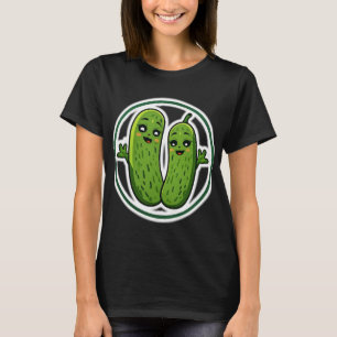 Cute Pickle Couple Funny Kawaii Pickles T-Shirt fo