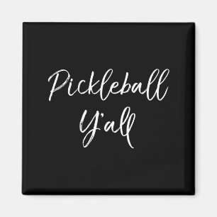 Cute pickle love pickleball heart retro tee magnet
