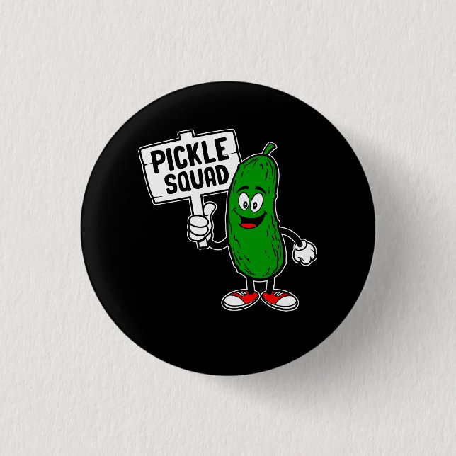 Cute Pickle Quad Sign Cucumber Pickle Lover vegeta 3 Cm Round Badge (Front)