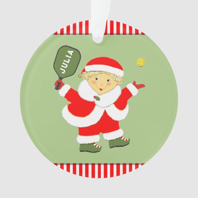 Cute Pickleball Collectable Ornament (Front)