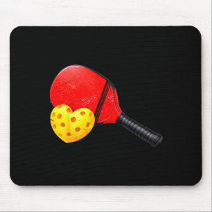 Cute pickleball heart happy valentines boys women mouse mat