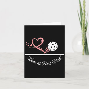 Cute pickleball heart pickleball valentine's day card
