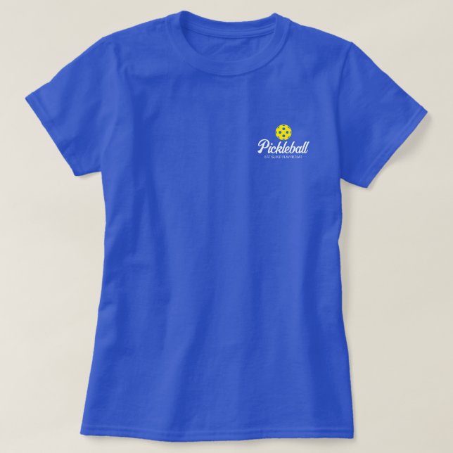 Cute pickleball logo t shirt for women (Design Front)