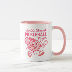Cute Pickleball Player Pink Funny Pickleballer  Mug