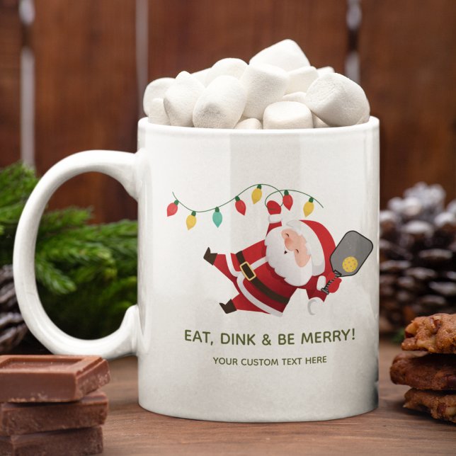 Cute Pickleball Santa Christmas  Coffee Mug (Creator Uploaded)