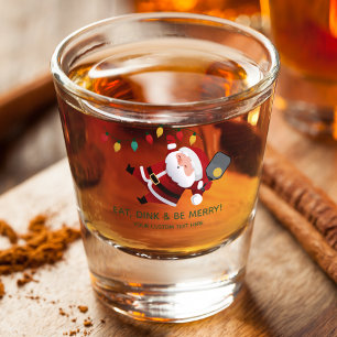 Cute Pickleball Santa Christmas  Shot Glass