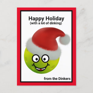 Cute Pickleball Santa 🎅 custom text Postcard