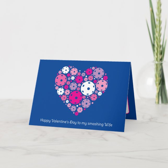 Cute Pickleball 💘 Valentine's Day Holiday Card (Front)