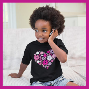 Cute Pickleball 💘 Valentine's toddler Baby T-Shirt