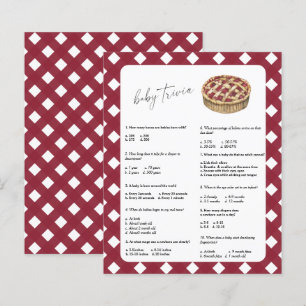 Cute pie baby shower - Baby Trivia