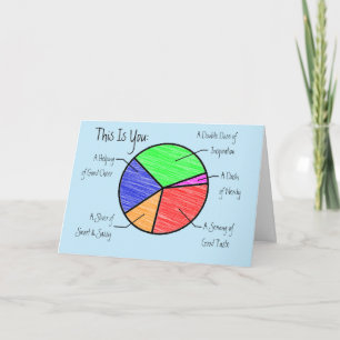 Cute Pie Chart Friends & Lovers Personalised Card