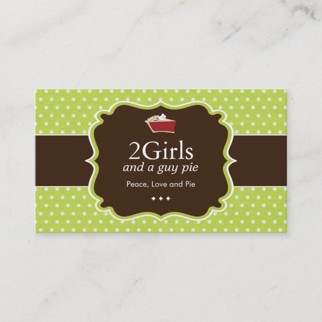 Cute Pie Slice Business Card (Front)