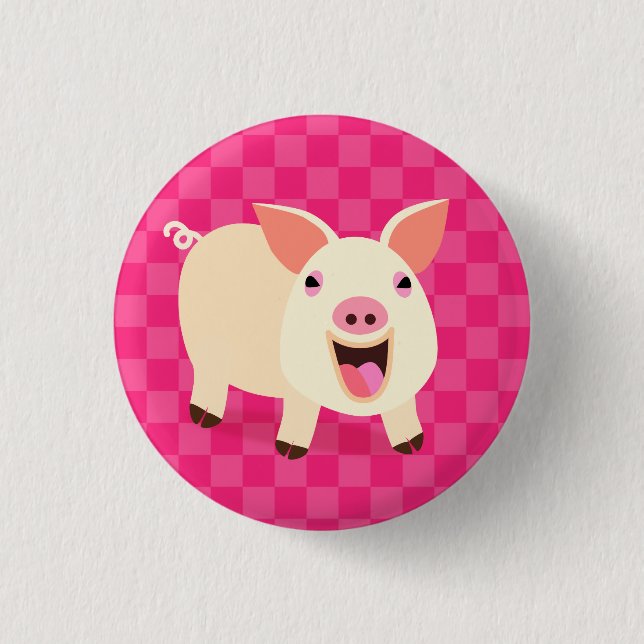 Cute Pig 3 Cm Round Badge (Front)