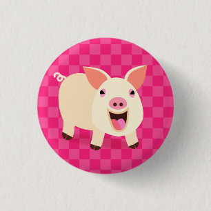 Cute Pig 3 Cm Round Badge