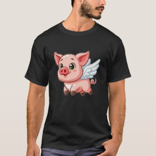 Cute pig angel cartoon with halo T-Shirt