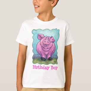 Cute Pig Birthday Boy T-Shirt