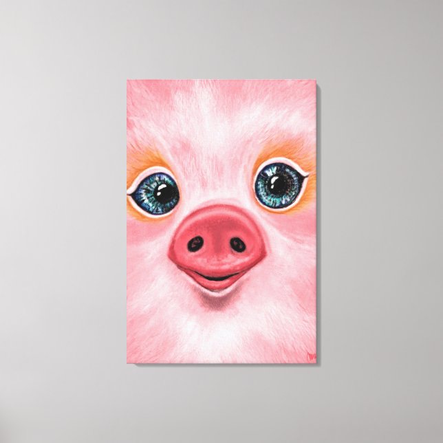 Cute Pig Canvas Print (Front)