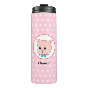 Cute Pig Cartoon Thermal Tumbler