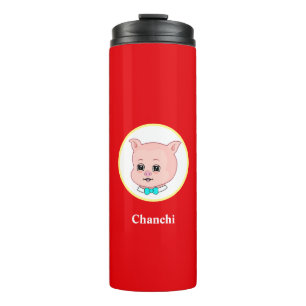 Cute Pig Cartoon Thermal Tumbler