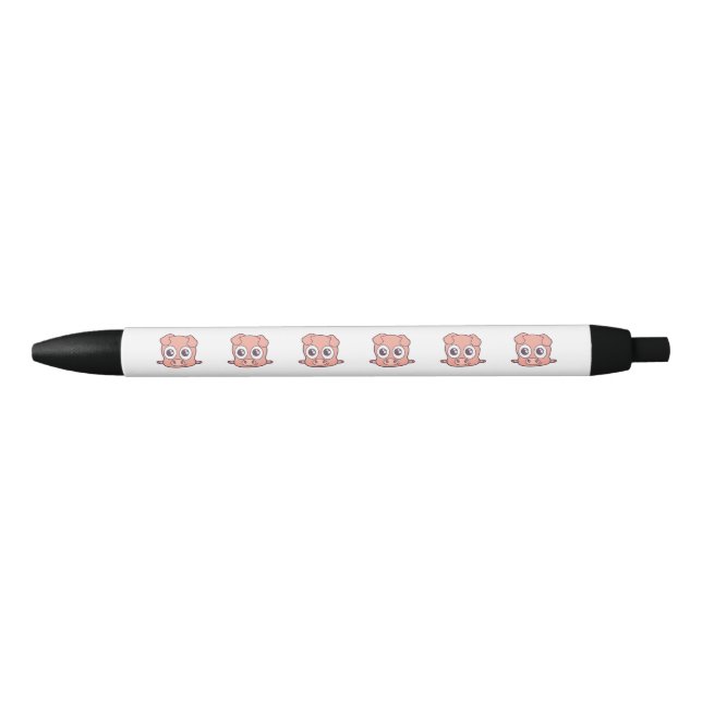 Cute pig clipart black ink pen (Front)