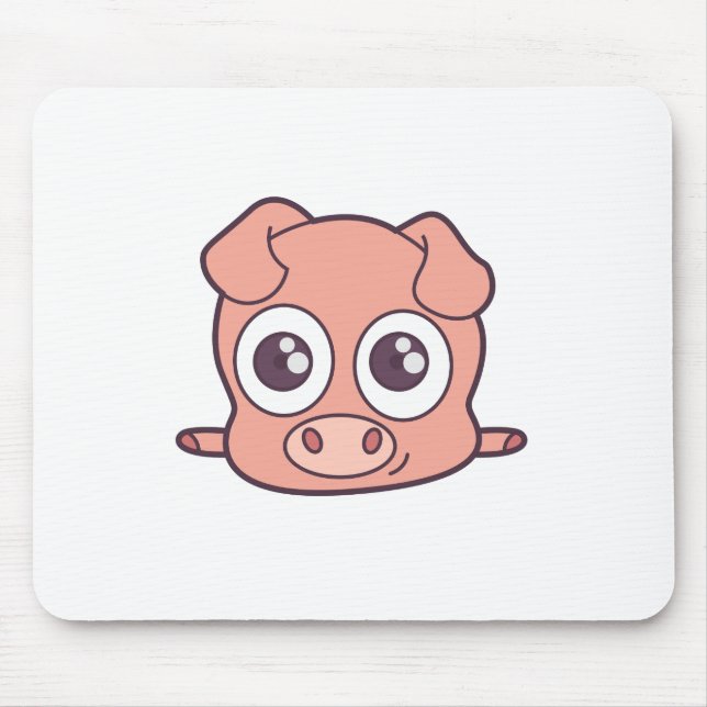 Cute pig clipart mouse mat (Front)