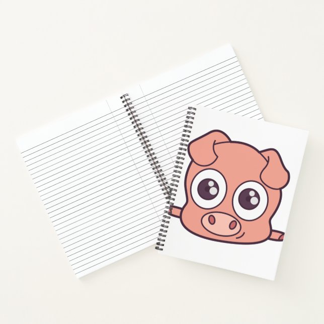 Cute pig clipart notebook (Inside)
