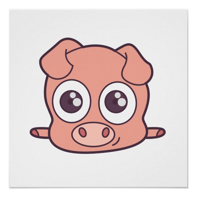 Cute pig clipart poster (Front)