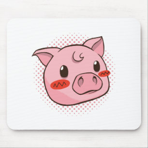 Cute Pig Costume Gift For Piggy Lovers Mouse Mat