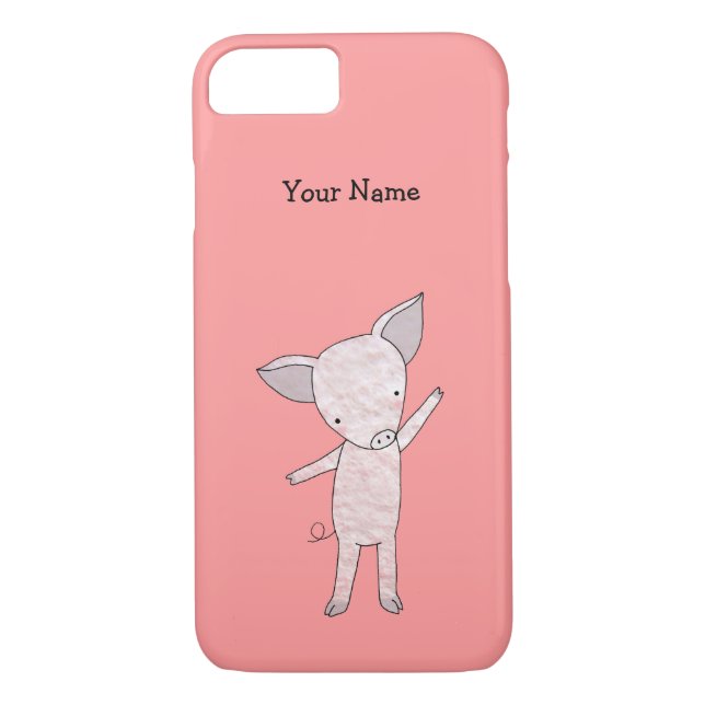 Cute Pig Custom iPhone Case Personalised iPhone 7 (Back)