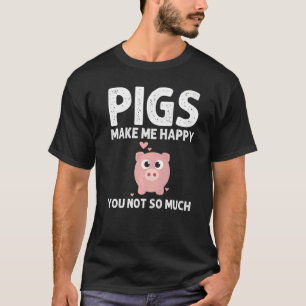 Cute Pig Designs For Men Women Farming Animal Pig T-Shirt