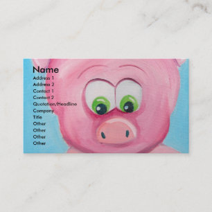 CUTE PIG FACE BUSINESS CARD