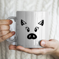 Cute pig face funny pig