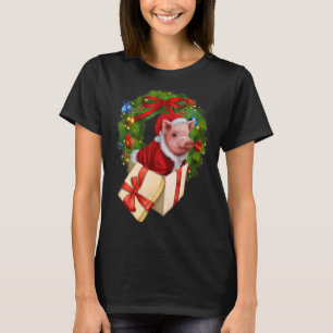 Cute Pig  Farm  Christmas  Women Boys Girls T-Shirt