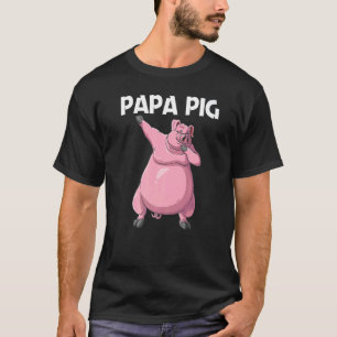 Cute Pig For Men Dad Livestock Animal Food T-Shirt