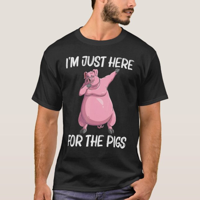 Cute Pig For Men Women Livestock Animal Food   T-Shirt (Front)