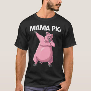 Cute Pig For Women Mum Livestock Animal Food T-Shirt