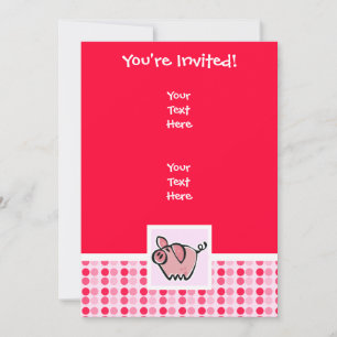 Cute Pig Invitation