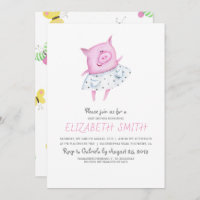 Cute Pig | It's a Girl Baby Shower