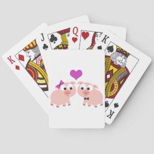 Cute Pig Love Playing Cards