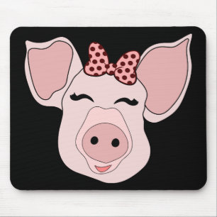 Cute Pig Lover Farmers Wife Farm Girl Cartoon Coun Mouse Mat