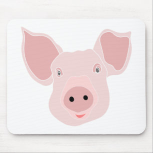 Cute Pig Lover Farmers Wife Farm Girl Cartoon Mouse Mat