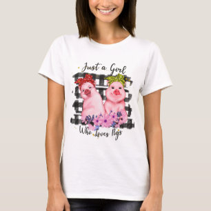 cute pig lover word art T-Shirt