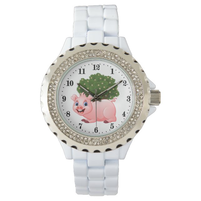 cute pig lovers animal Watch (Front)