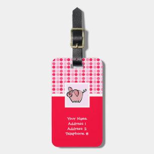 Cute Pig Luggage Tag